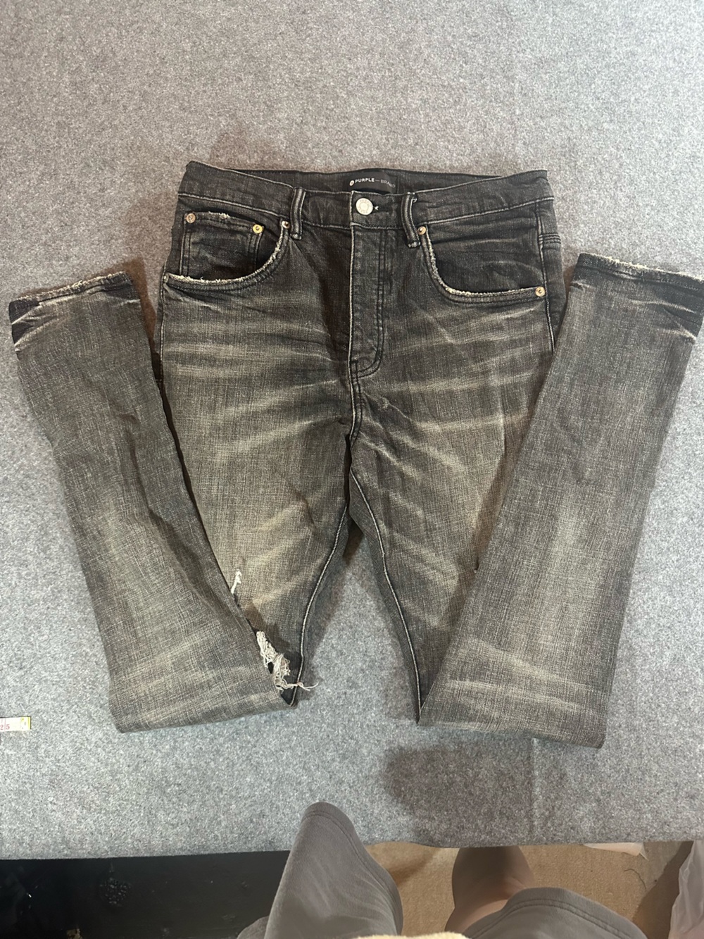 Purple-Brand Men's Black distressed Jeans